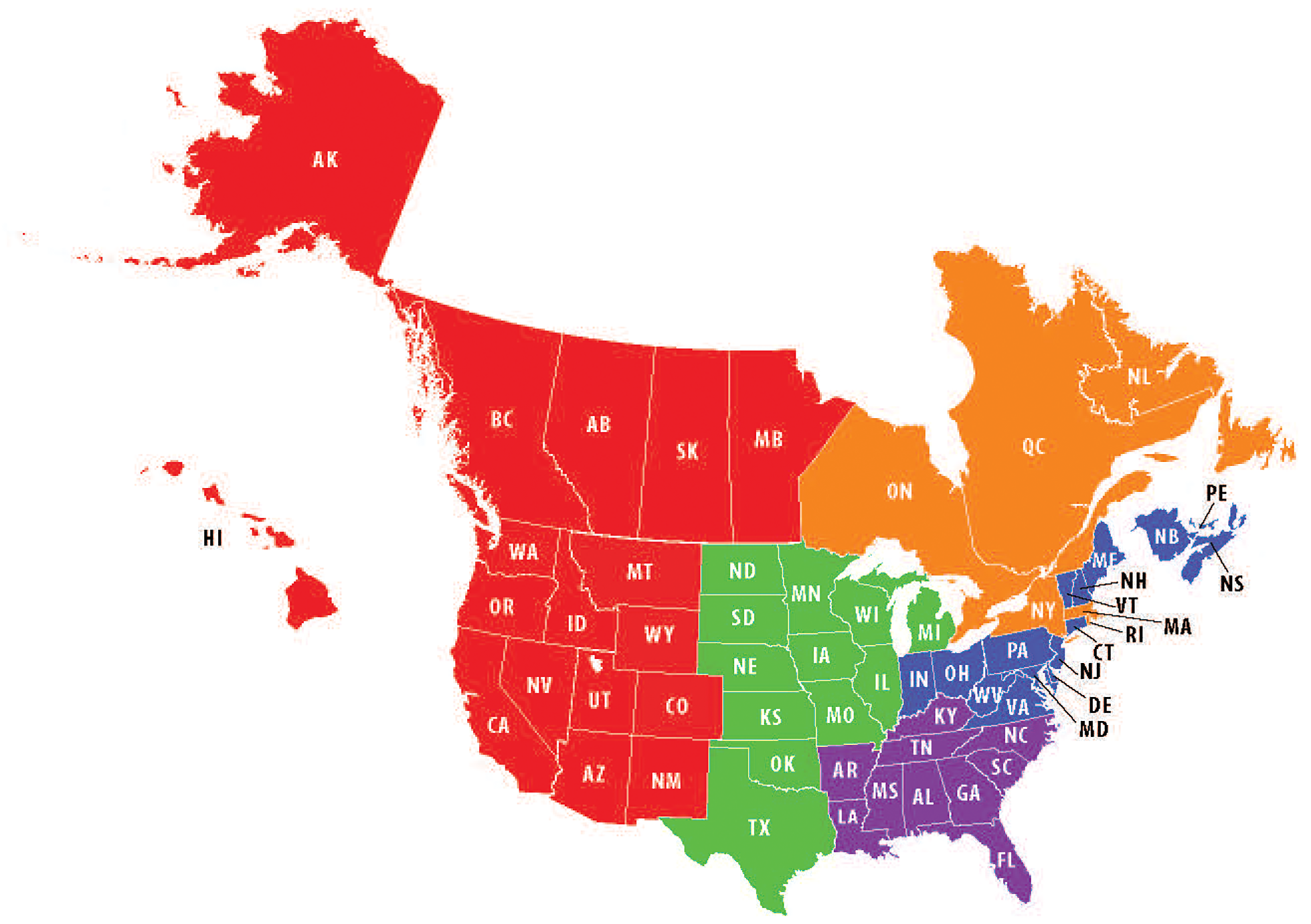 FDC Graphic Films, Inc. Sales Manager Territory Map